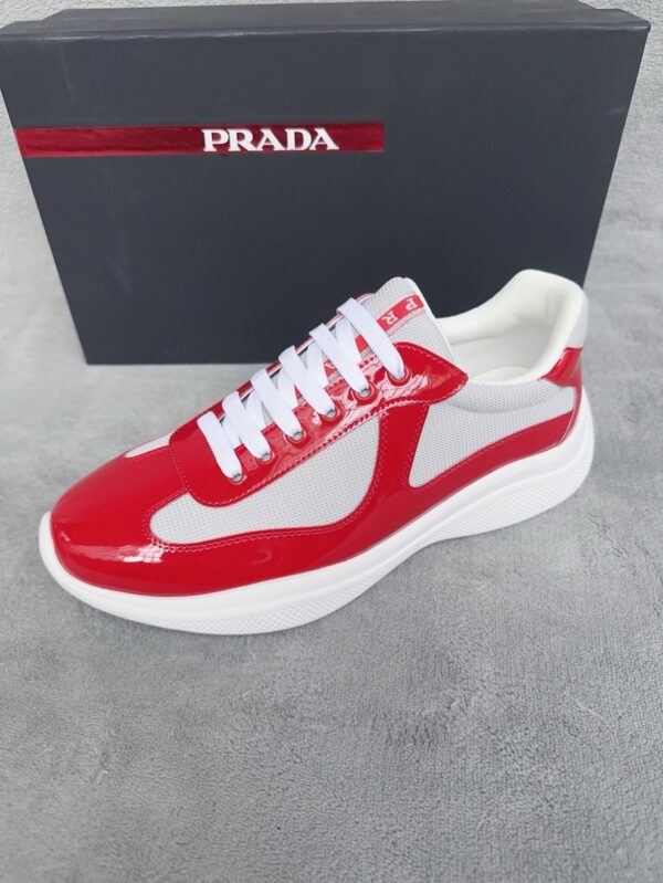 sy_no_1D902EF8C82A99EAA0BFA6CAE8828E28_8 Prada America's Cup Red Patent Mesh Sneaker