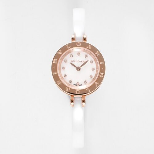 BVLGARI watch quartz movement ceramic strap 23mm