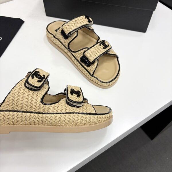 sy_no_1E3128F4A49E48E9990165A440A8193A_9 Chanel Beige Raffia Double-Strap Platform Slide Beige-Raffia-Slide