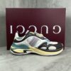 sy_no_1FAF3572BDF920565E64D3C2CF80543C_0 Gucci Re-Web / Chunky Technical Sneaker in Brown, Blue & Yellow with Web Stripe