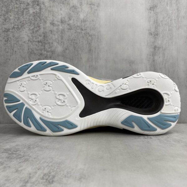 sy_no_1FAF3572BDF920565E64D3C2CF80543C_7 Gucci Re-Web / Chunky Technical Sneaker in Brown, Blue & Yellow with Web Stripe