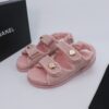 Chanel Shearling Sandal Baby-Pink