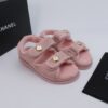 Chanel Shearling Sandal Baby-Pink