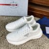 sy_no_20E0A942F8BDD7AF7176394FD51BF0D1_1 Prada White Leather Triangle Logo Thick-Sole Low-Top Sneaker