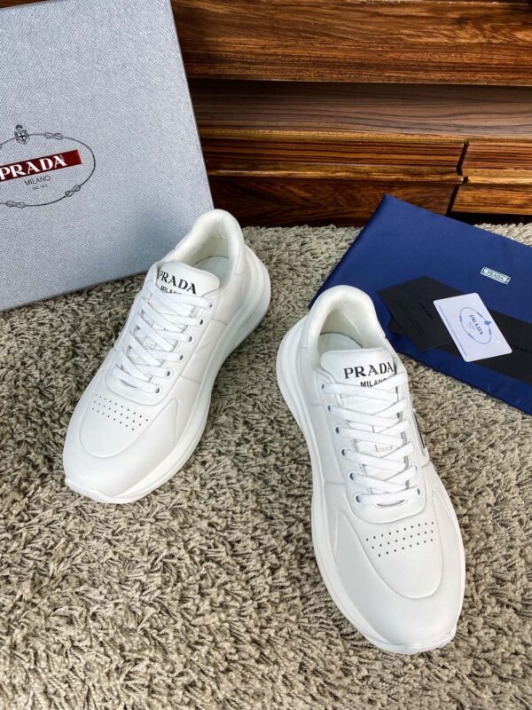 sy_no_20E0A942F8BDD7AF7176394FD51BF0D1_8 Prada White Leather Triangle Logo Thick-Sole Low-Top Sneaker