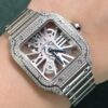 sy_no_22423DCA952AADFABAFA82696ACF0BF5_0 Cartier Shandushi series manual mechanical movement hollow dial stainless steel strap
