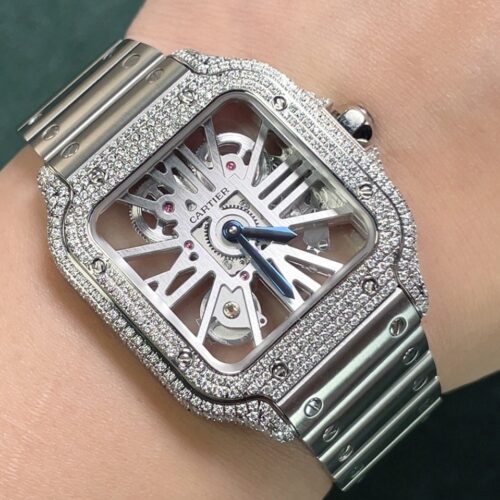 Cartier Shandushi series manual mechanical movement hollow dial stainless steel strap