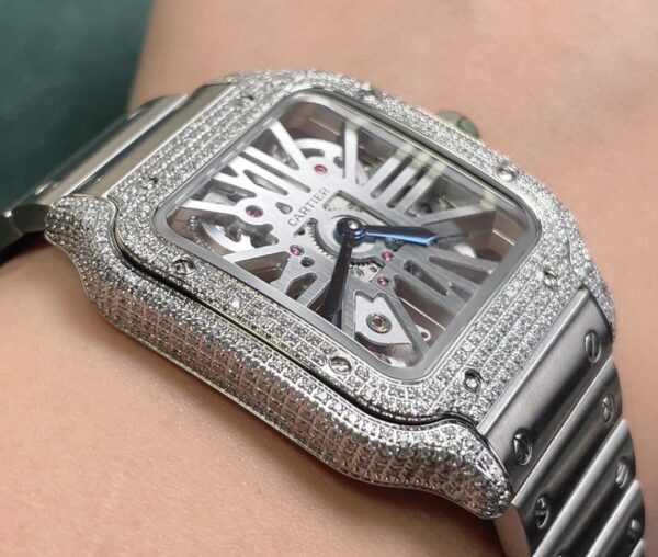 sy_no_22423DCA952AADFABAFA82696ACF0BF5_2 Cartier Shandushi series manual mechanical movement hollow dial stainless steel strap