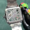 sy_no_22423DCA952AADFABAFA82696ACF0BF5_5 Cartier Shandushi series manual mechanical movement hollow dial stainless steel strap