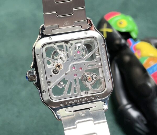 sy_no_22423DCA952AADFABAFA82696ACF0BF5_5 Cartier Shandushi series manual mechanical movement hollow dial stainless steel strap
