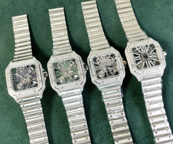 sy_no_22423DCA952AADFABAFA82696ACF0BF5_6 Cartier Shandushi series manual mechanical movement hollow dial stainless steel strap