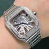 sy_no_22423DCA952AADFABAFA82696ACF0BF5_7 Cartier Shandushi series manual mechanical movement hollow dial stainless steel strap