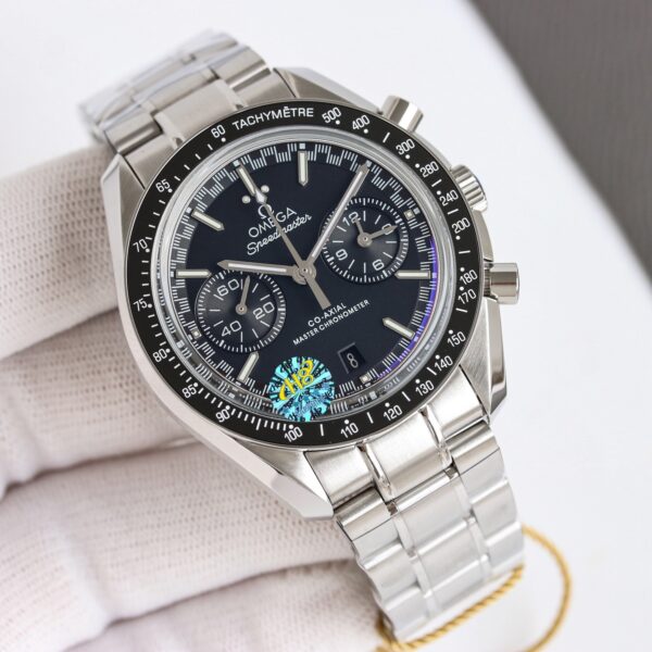 sy_no_2249FC78B217CBC6151CE67D3276C59C_0 Omega Super Series Double Small Dial Racing Chronometer Automatic Mechanical Movement Date Display Small Second Disc Black Dial