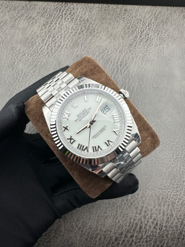 Rolex Dog Tooth Ring Logbook Series Automatic Mechanical Movement Waterproof 100m Men's Watch Swiss Watch 41mm White Dial