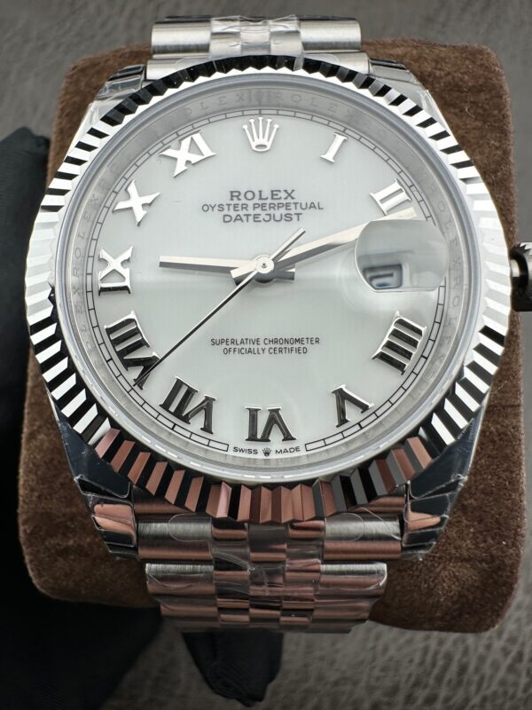 Rolex Dog Tooth Ring Logbook Series Automatic Mechanical Movement Waterproof 100m Men's Watch Swiss Watch 41mm White Dial