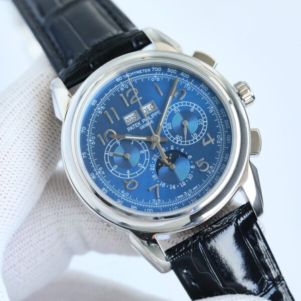 Patek Philippe Super Complex Function Timepiece Series Manual Mechanical Movement Waterproof Date Display Perpetual Calendar Moon Phase Timing Men's Watch Swiss Watch 41mm