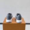 Louis Vuitton Dark Grey Suede Monogram Thick-Sole Low-Top Sneaker