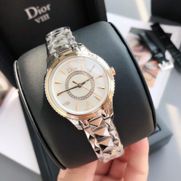 DIOR watch quartz movement stainless steel strap 32mm mother of pearl dial for both men and women, 50 meter waterproof