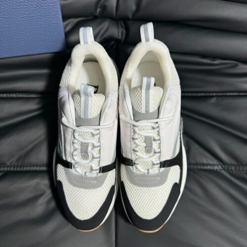 sy_no_2503EA8A511E42DDBC725DCF8D00CE65_0 Dior White-Black-Grey Mesh Leather Chunky Sneaker