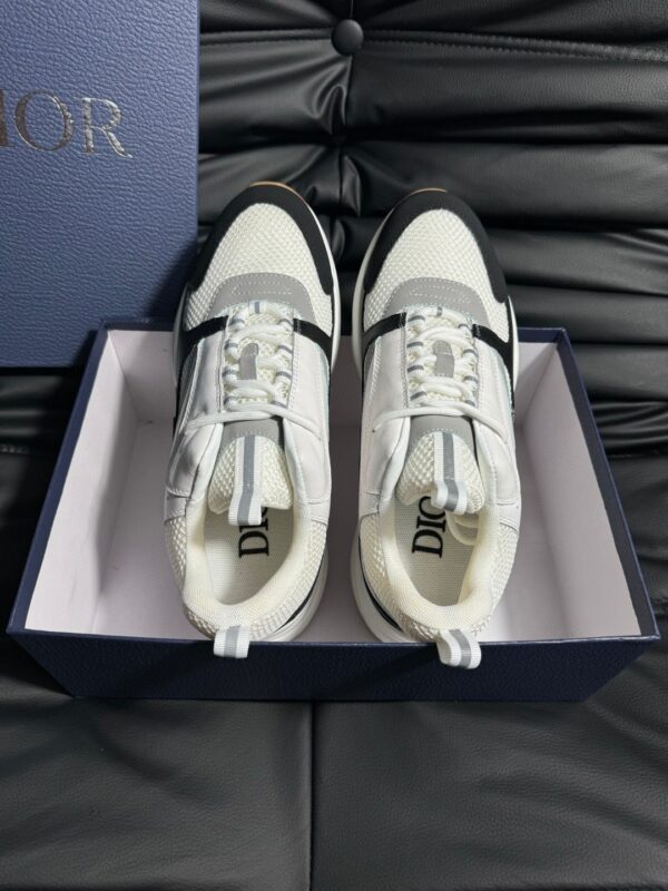 sy_no_2503EA8A511E42DDBC725DCF8D00CE65_4 Dior White-Black-Grey Mesh Leather Chunky Sneaker