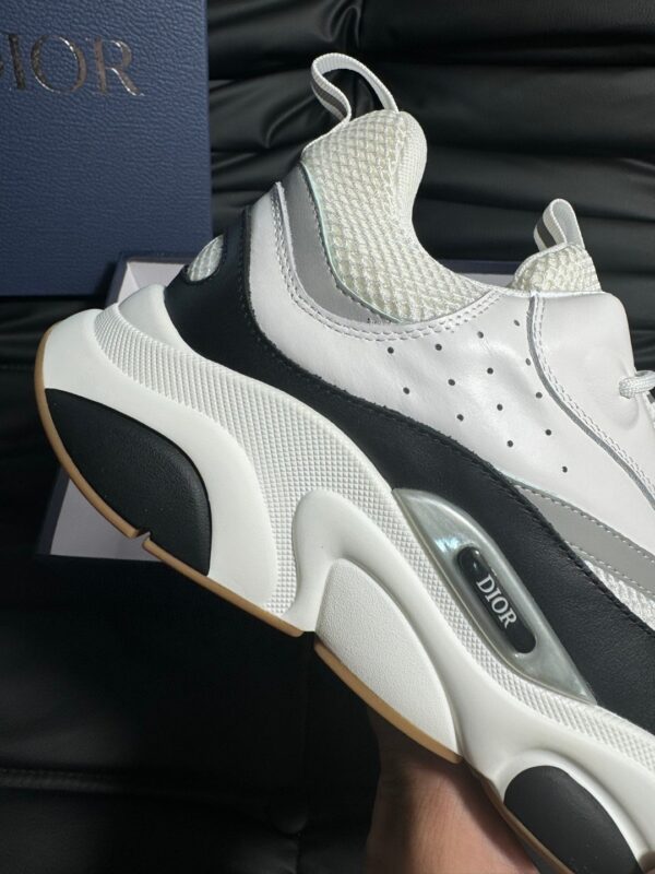 sy_no_2503EA8A511E42DDBC725DCF8D00CE65_5 Dior White-Black-Grey Mesh Leather Chunky Sneaker