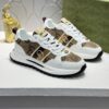 Gucci White GG Monogram Web Stripe Low-Top Sneaker