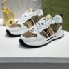 Gucci White GG Monogram Web Stripe Low-Top Sneaker