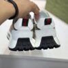 Gucci White GG Monogram Web Stripe Low-Top Sneaker