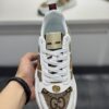 Gucci White GG Monogram Web Stripe Low-Top Sneaker