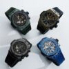 HUBLOT BIG BANG RELOADED series Bolt cooperation automatic mechanical movement 100 meter waterproof men's watch Swiss watch 44mm hollow dial ceramic case fabric nylon strap