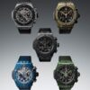 HUBLOT BIG BANG RELOADED series Bolt cooperation automatic mechanical movement 100 meter waterproof men's watch Swiss watch 44mm hollow dial ceramic case fabric nylon strap