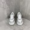 Gucci Metallic Silver & White Chunky Platform Sneaker with Web Stripe
