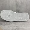 Gucci Metallic Silver & White Chunky Platform Sneaker with Web Stripe