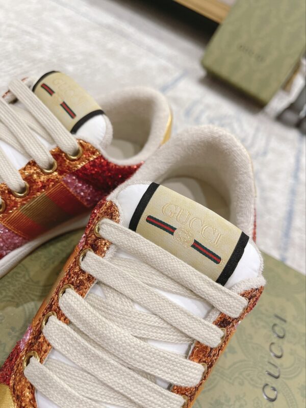 sy_no_27A03262C027658E1193E2784E402C6F_7 Gucci MAC8 Glitter & Crystal Low-Top Sneaker with Web Stripe