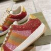 sy_no_27A03262C027658E1193E2784E402C6F_8 Gucci MAC8 Glitter & Crystal Low-Top Sneaker with Web Stripe