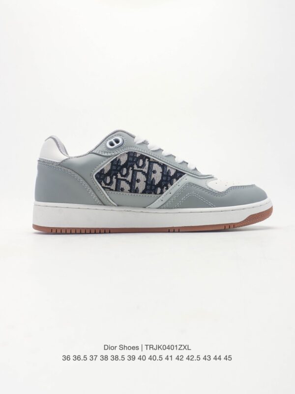 sy_no_27B375169DC5B1897F6A3FAA4176BB92_2 Dior Grey White Leather Oblique Low Sneaker