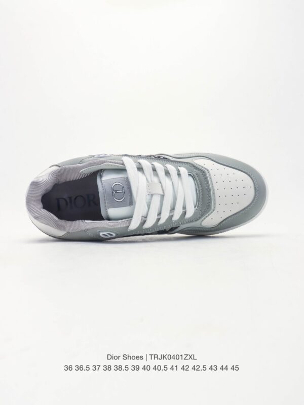 sy_no_27B375169DC5B1897F6A3FAA4176BB92_3 Dior Grey White Leather Oblique Low Sneaker