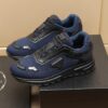 sy_no_27F4AE774F65BB26A23AE6FCA0A14517_0 Prada Navy Mesh Black Trim Triangle Trainer