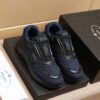 sy_no_27F4AE774F65BB26A23AE6FCA0A14517_1 Prada Navy Mesh Black Trim Triangle Trainer