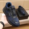 sy_no_27F4AE774F65BB26A23AE6FCA0A14517_4 Prada Navy Mesh Black Trim Triangle Trainer