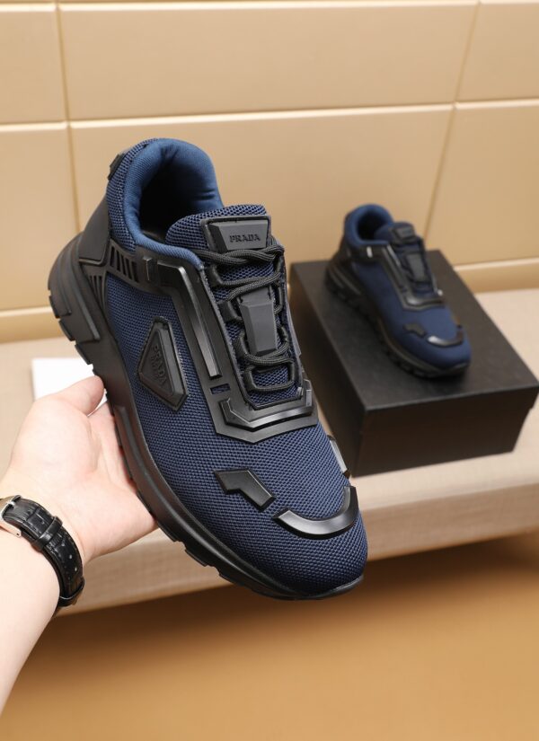 sy_no_27F4AE774F65BB26A23AE6FCA0A14517_4 Prada Navy Mesh Black Trim Triangle Trainer