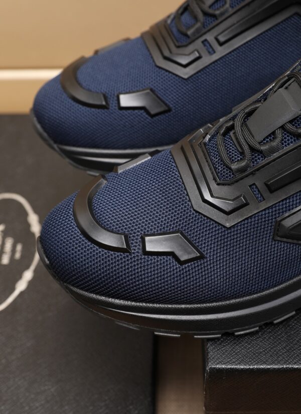 sy_no_27F4AE774F65BB26A23AE6FCA0A14517_5 Prada Navy Mesh Black Trim Triangle Trainer