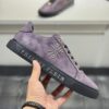 sy_no_2820A17D99C7BEFB02805F8CD876A192_3 Philipp Plein Purple Vintage Leather Metal-Logo Low-Top Sneaker
