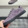sy_no_2820A17D99C7BEFB02805F8CD876A192_5 Philipp Plein Purple Vintage Leather Metal-Logo Low-Top Sneaker