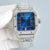 Cartier Shandushi series automatic mechanical movement Roman scale men's watch Swiss watch blue dial stainless steel strap