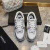 sy_no_283F2729816C84672BE870E00BF54413_5 Chanel White and Silver Metallic Mesh Low-Top Chunky Sneaker with CC Logo