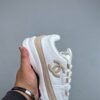 sy_no_2842FA0017B6E4AFBFDE1F9242B8EA3A_5 Chanel White-Beige Mixed-Material Low-Top Sneaker with Suede and CC Logo