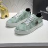 sy_no_296018801B8FCDD472B5D2EC89A7E411_1 Philipp Plein Mint Green Crystal Hexagon-Logo Low-Top Sneaker