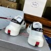 Prada White Black Triangle Logo Chunky Court Sneaker