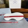Prada White Black Triangle Logo Chunky Court Sneaker